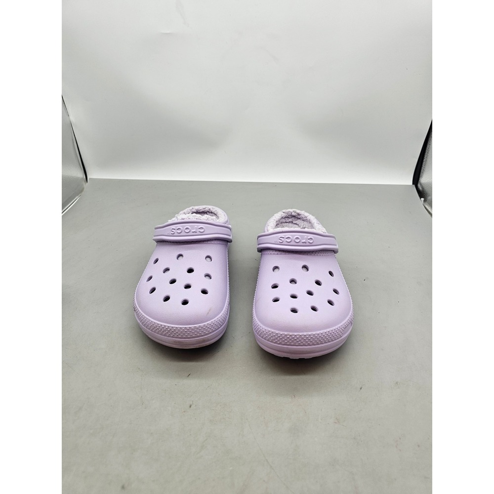 Crocs Classic Lined Clog Lavender Purple Fleece Fur Slip On Mens 9 Womens 11